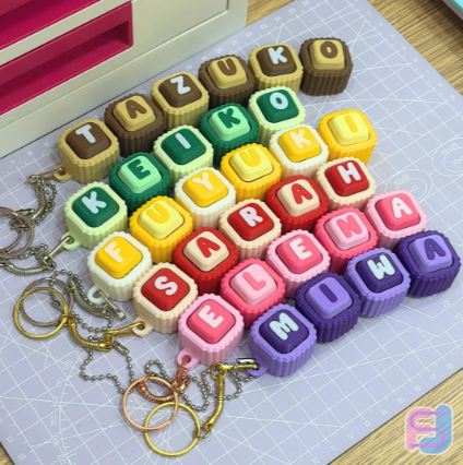 3 Customized Name Keychains